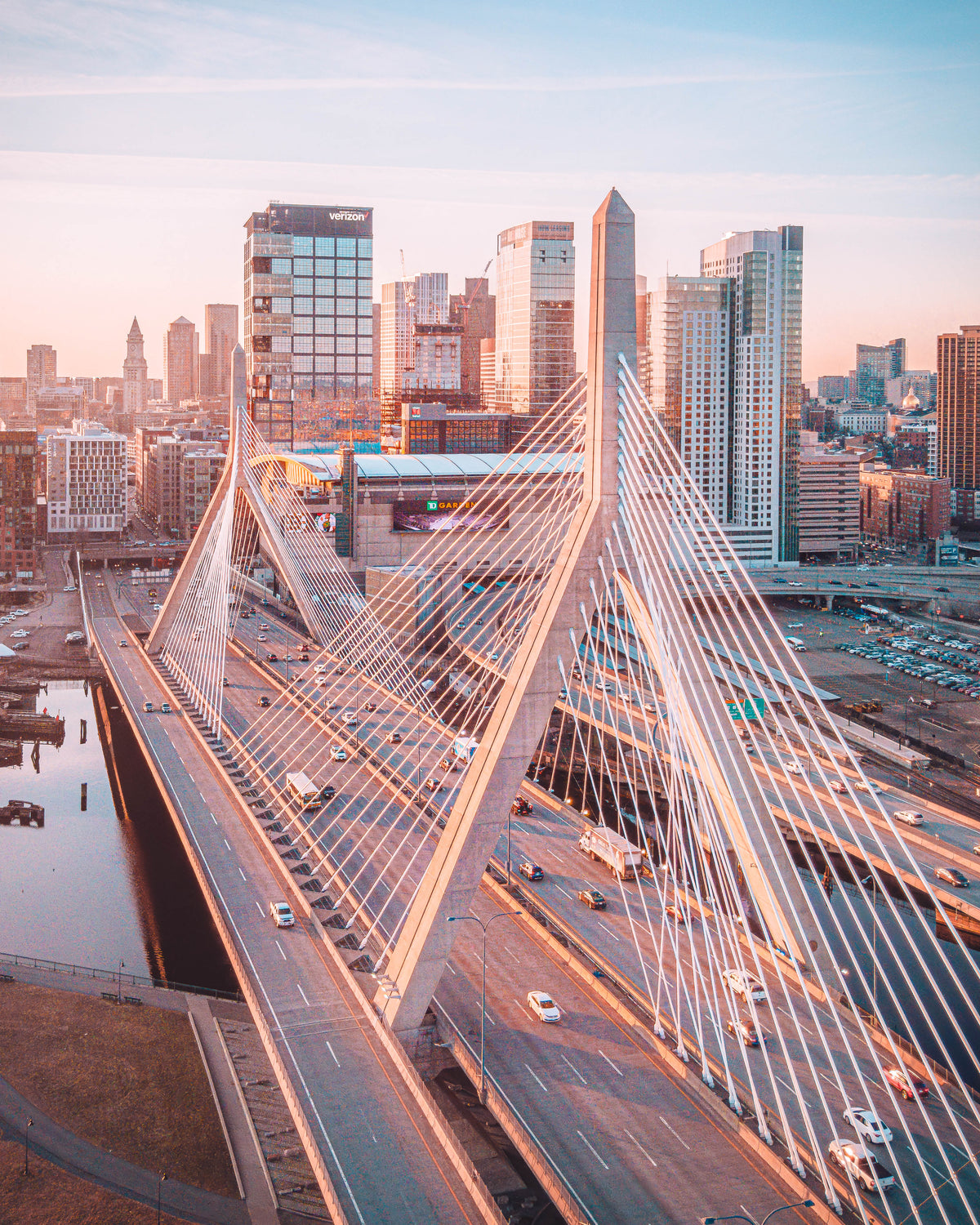 ZAKIM BRIDGE DURING SUNRISE