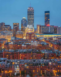 BOSTON BACK BAY DURING BLUE HOUR